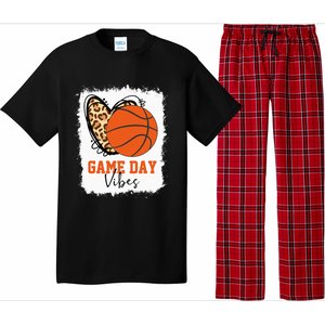 Bleached Basketball Game Day Vibes Basketball Mom Game Day Pajama Set