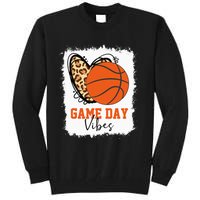 Bleached Basketball Game Day Vibes Basketball Mom Game Day Tall Sweatshirt