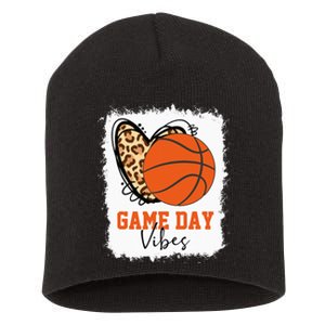 Bleached Basketball Game Day Vibes Basketball Mom Game Day Short Acrylic Beanie