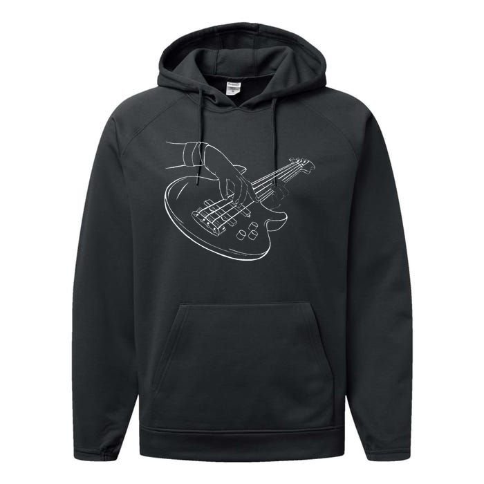 Bassist Bass Guitar Player Guitarist Rock Musician Music Performance Fleece Hoodie