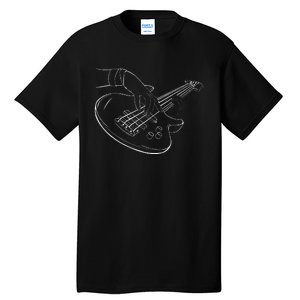 Bassist Bass Guitar Player Guitarist Rock Musician Music Tall T-Shirt