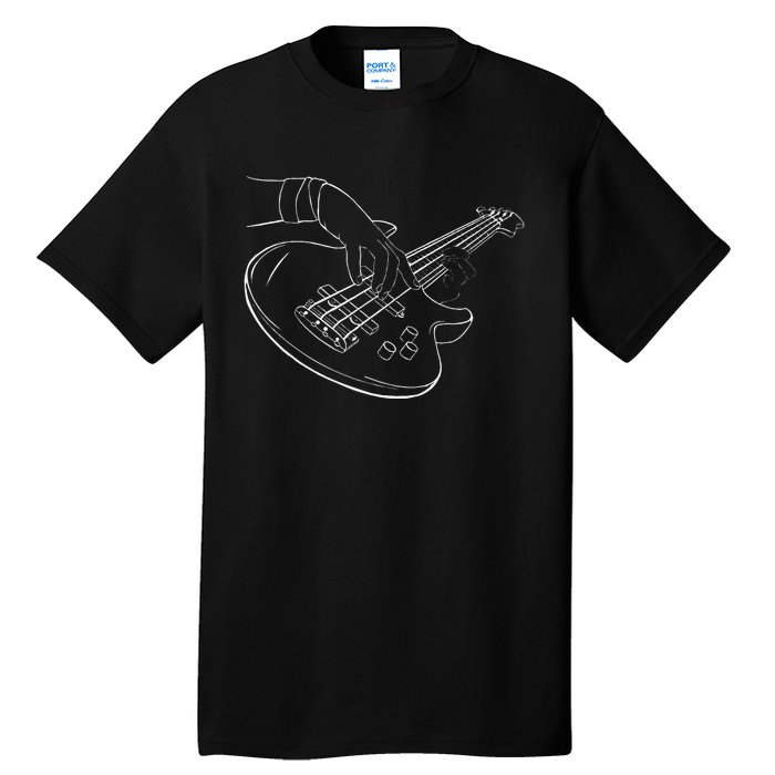 Bassist Bass Guitar Player Guitarist Rock Musician Music Tall T-Shirt