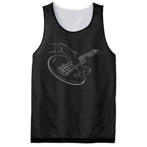 Bassist Bass Guitar Player Guitarist Rock Musician Music Mesh Reversible Basketball Jersey Tank