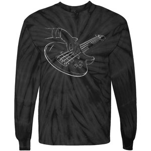 Bassist Bass Guitar Player Guitarist Rock Musician Music Tie-Dye Long Sleeve Shirt