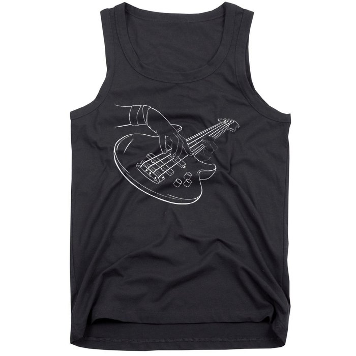 Bassist Bass Guitar Player Guitarist Rock Musician Music Tank Top