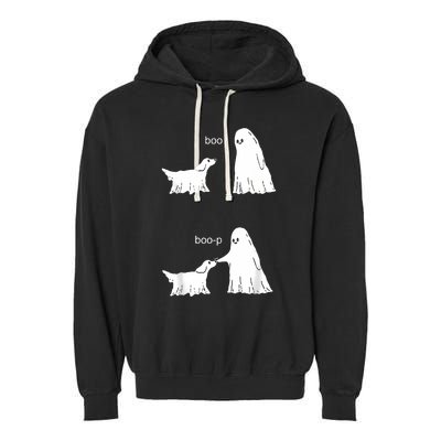 Boo Boop Ghost And Dog Garment-Dyed Fleece Hoodie