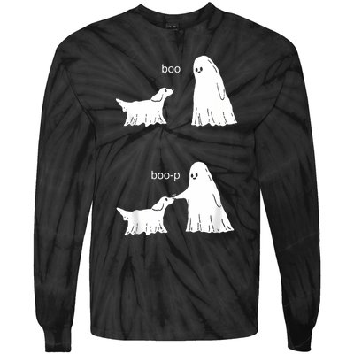 Boo Boop Ghost And Dog Tie-Dye Long Sleeve Shirt