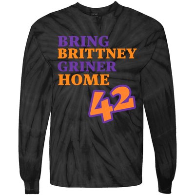 Bring Brittney Griner 42 Home Free Brittney Griner Free BG Tie-Dye Long Sleeve Shirt