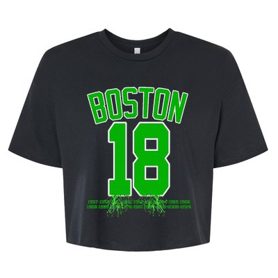 Boston Bleed Green For 18 A Celebration Bella+Canvas Jersey Crop Tee