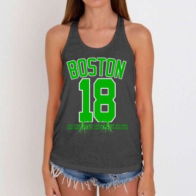 Boston Bleed Green For 18 A Celebration Women's Knotted Racerback Tank