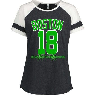 Boston Bleed Green For 18 A Celebration Enza Ladies Jersey Colorblock Tee