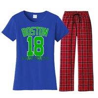 Boston Bleed Green For 18 A Celebration Women's Flannel Pajama Set