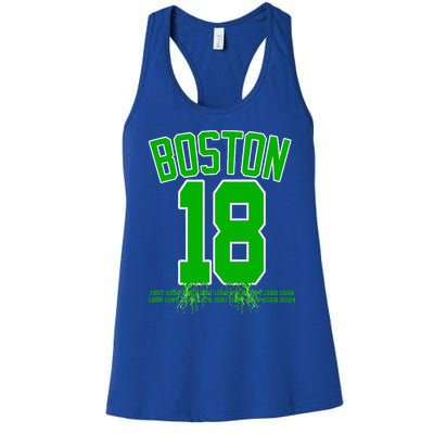 Boston Bleed Green For 18 A Celebration Women's Racerback Tank