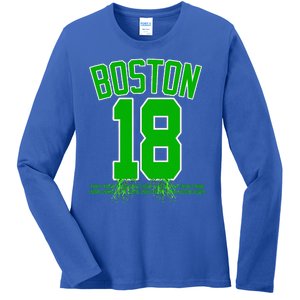 Boston Bleed Green For 18 A Celebration Ladies Long Sleeve Shirt