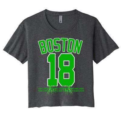 Boston Bleed Green For 18 A Celebration Women's Crop Top Tee