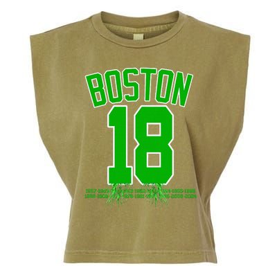 Boston Bleed Green For 18 A Celebration Garment-Dyed Women's Muscle Tee