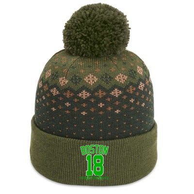 Boston Bleed Green For 18 A Celebration The Baniff Cuffed Pom Beanie