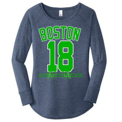 Boston Bleed Green For 18 A Celebration Women's Perfect Tri Tunic Long Sleeve Shirt