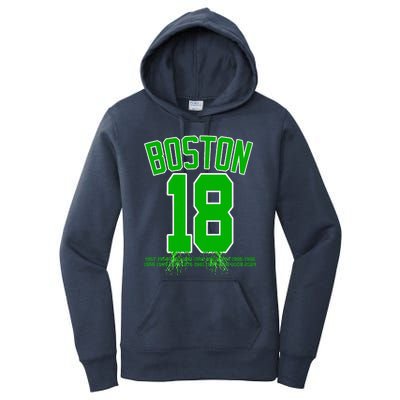 Boston Bleed Green For 18 A Celebration Women's Pullover Hoodie