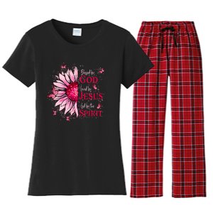 Blessed By God Loved By Jesus Women's Flannel Pajama Set