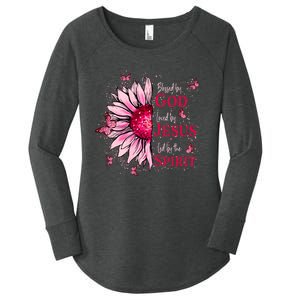 Blessed By God Loved By Jesus Women's Perfect Tri Tunic Long Sleeve Shirt