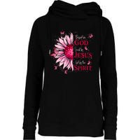 Blessed By God Loved By Jesus Womens Funnel Neck Pullover Hood