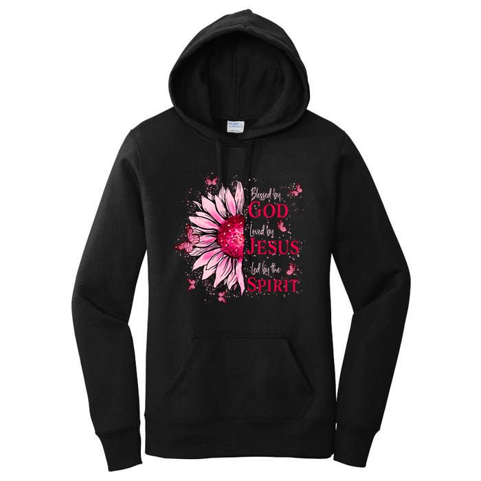 Blessed By God Loved By Jesus Women's Pullover Hoodie