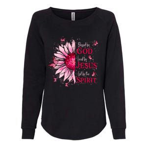 Blessed By God Loved By Jesus Womens California Wash Sweatshirt