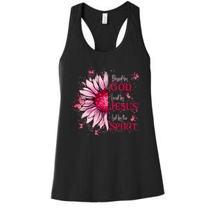 Blessed By God Loved By Jesus Women's Racerback Tank