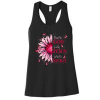 Blessed By God Loved By Jesus Women's Racerback Tank