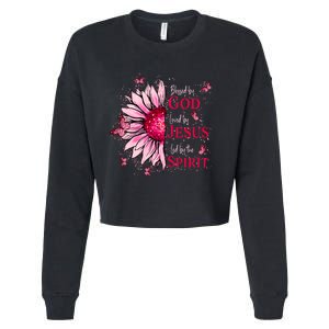 Blessed By God Loved By Jesus Cropped Pullover Crew