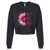 Blessed By God Loved By Jesus Cropped Pullover Crew