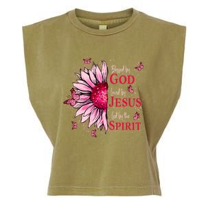 Blessed By God Loved By Jesus Garment-Dyed Women's Muscle Tee