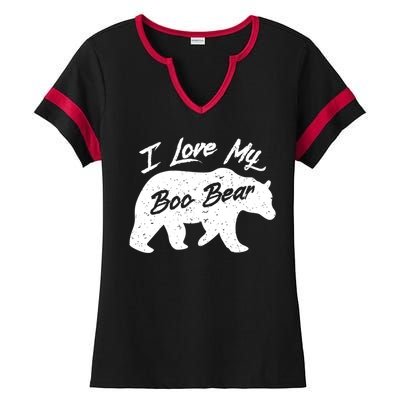 Boo Bear Great Gift Polar Bear Spirit Bear Valentine Cool Gift Ladies Halftime Notch Neck Tee