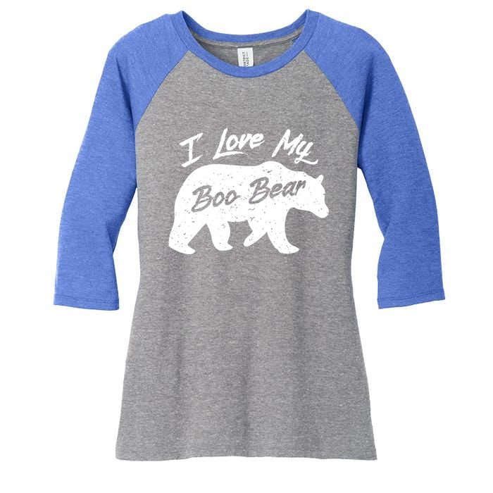 Boo Bear Great Gift Polar Bear Spirit Bear Valentine Cool Gift Women's Tri-Blend 3/4-Sleeve Raglan Shirt