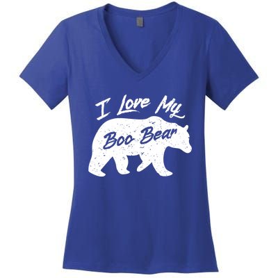 Boo Bear Great Gift Polar Bear Spirit Bear Valentine Cool Gift Women's V-Neck T-Shirt