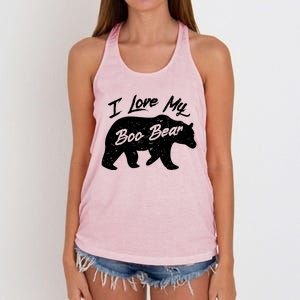 Boo Bear Great Gift Polar Bear Spirit Bear Valentine Cool Gift Women's Knotted Racerback Tank