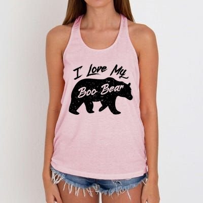 Boo Bear Great Gift Polar Bear Spirit Bear Valentine Cool Gift Women's Knotted Racerback Tank