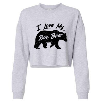 Boo Bear Great Gift Polar Bear Spirit Bear Valentine Cool Gift Cropped Pullover Crew