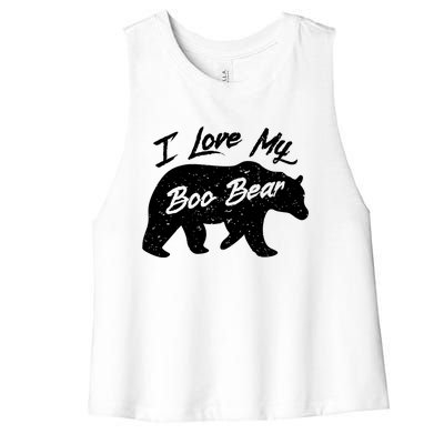 Boo Bear Great Gift Polar Bear Spirit Bear Valentine Cool Gift Women's Racerback Cropped Tank