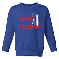 Beer Bacon Gun Freedom American Flag Usa Country Gift Toddler Sweatshirt