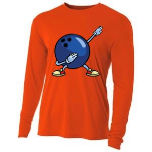 Bowling Ball Gift Pin Men Women Mom Alley Cooling Performance Long Sleeve Crew