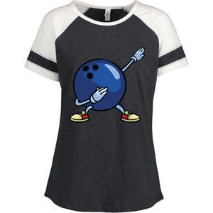 Bowling Ball Gift Pin Men Women Mom Alley Enza Ladies Jersey Colorblock Tee