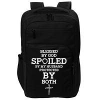 Blessed By God Spoiled By My Husband Protected By Both Funny Impact Tech Backpack