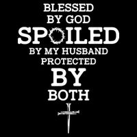 Blessed By God Spoiled By My Husband Protected By Both Funny 16 in Basic Backpack