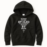 Blessed By God Spoiled By My Husband Protected By Both Funny Kids Hoodie