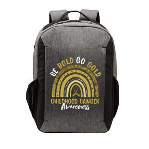 Be Bold Go Gold Childhood Cancer Awareness Rainbow Ribbon Vector Backpack