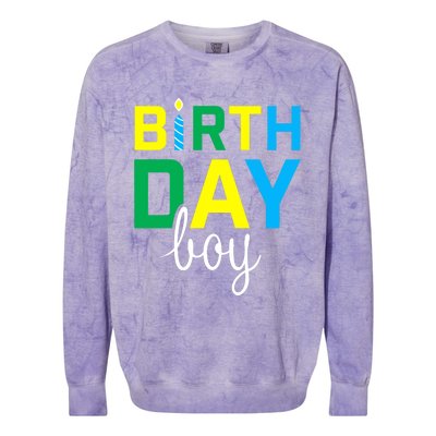 Birthday Boy Gift Colorblast Crewneck Sweatshirt