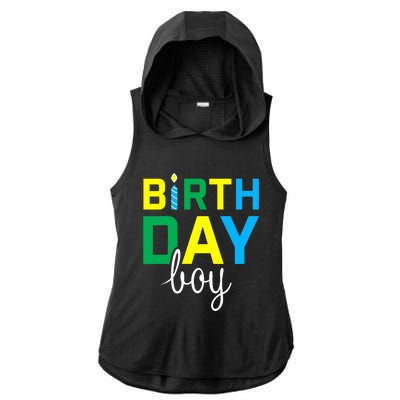 Birthday Boy Gift Ladies PosiCharge Tri-Blend Wicking Draft Hoodie Tank