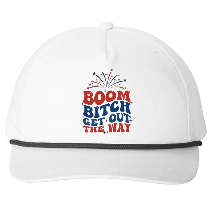 Boom Bitch Get Out The Way Snapback Five-Panel Rope Hat